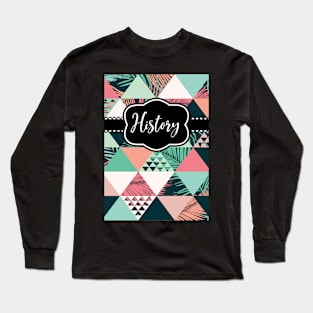 (Customizable) History Tribal Geometric Notebook Long Sleeve T-Shirt